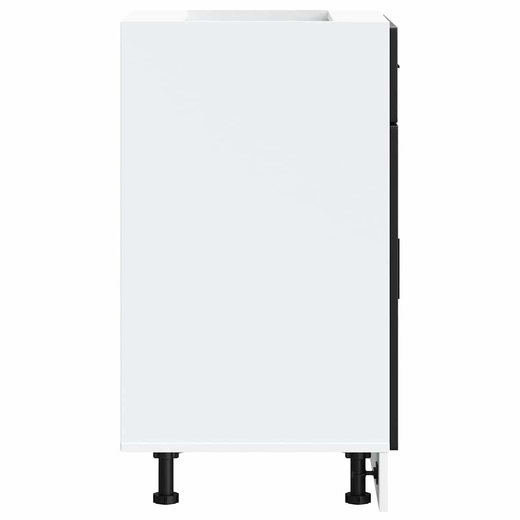 Kitchen Base Cabinet "Porto" Black Engineered Wood