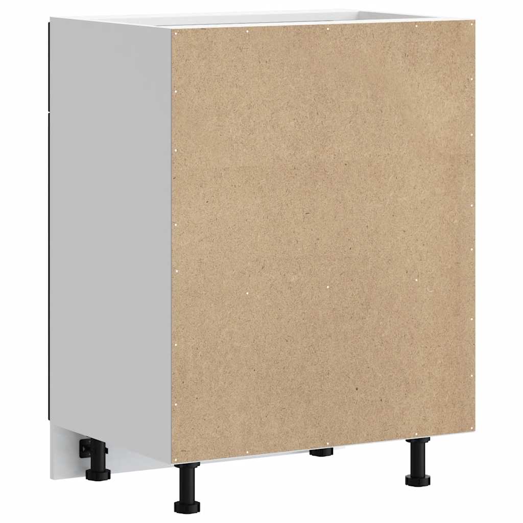 Kitchen Base Cabinet "Porto" Black Engineered Wood