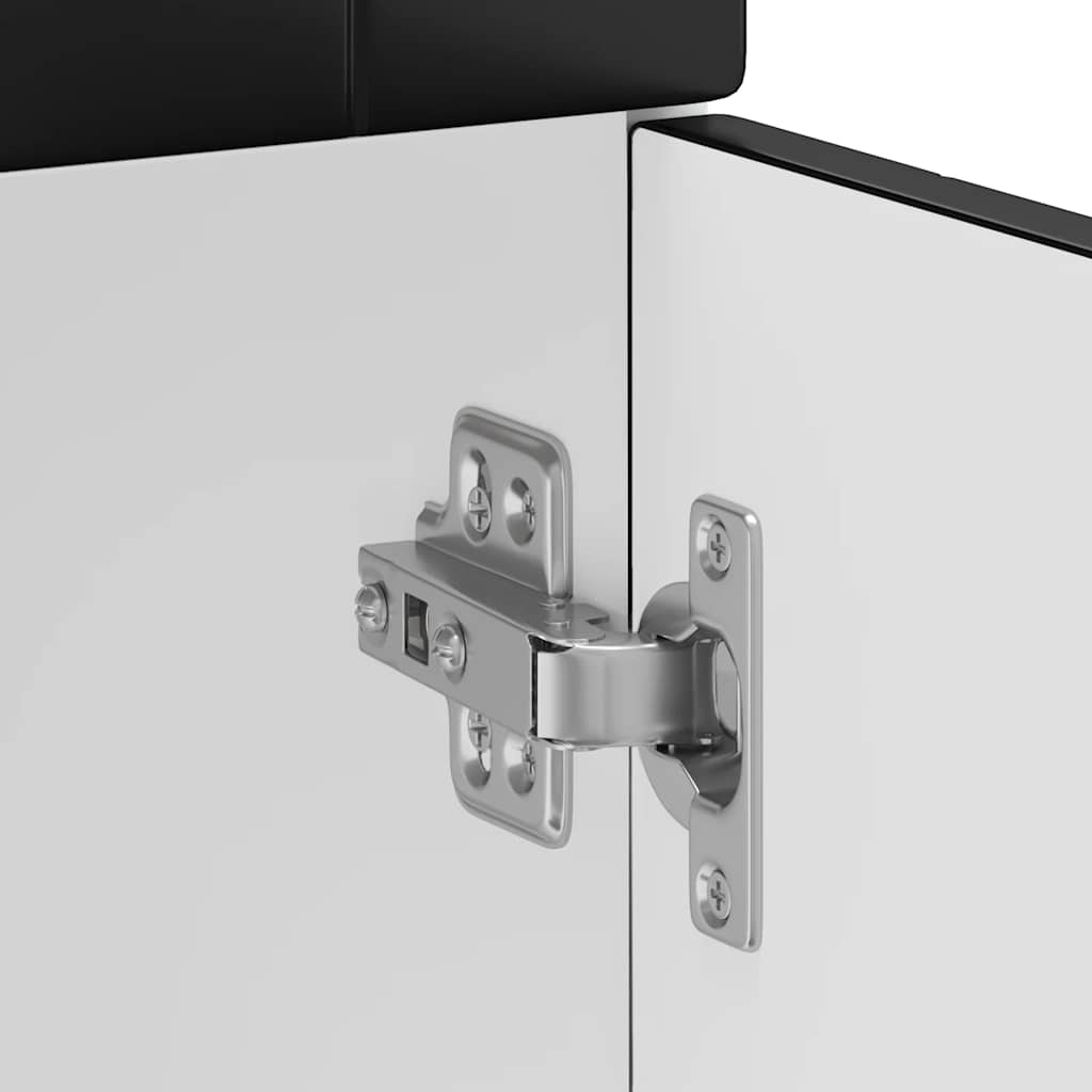 Kitchen Base Cabinet "Porto" Black Engineered Wood