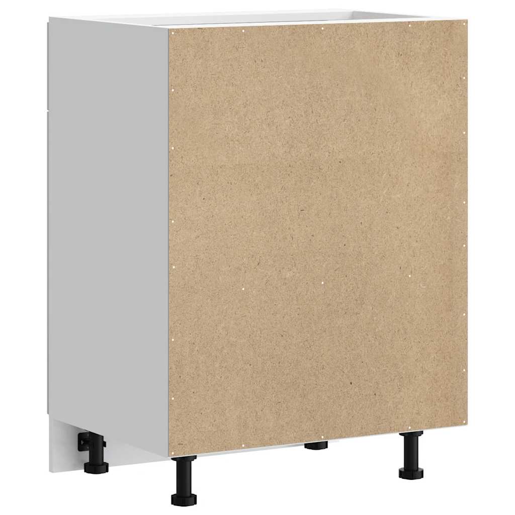 Kitchen Base Cabinet "Porto" High Gloss White Engineered Wood