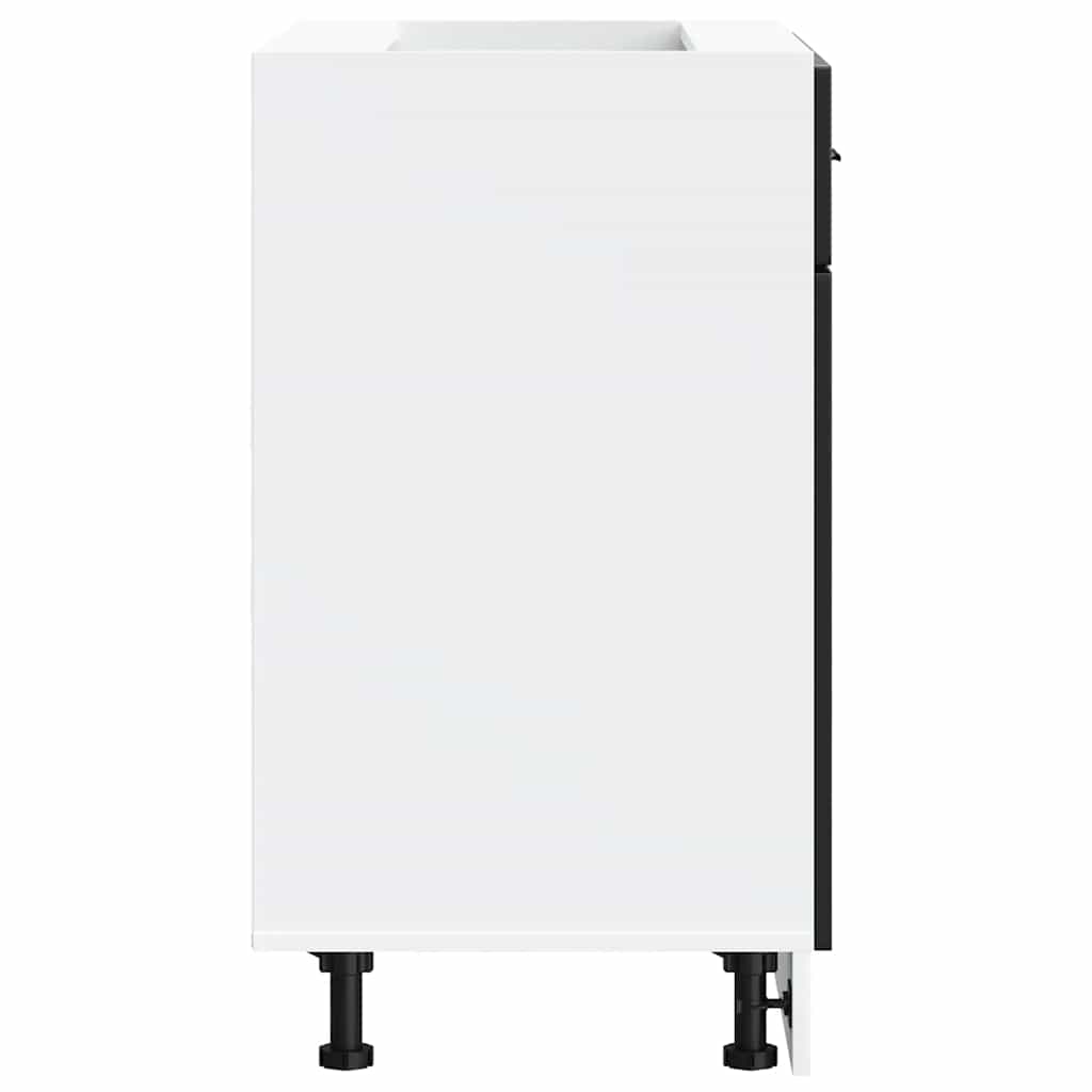 Kitchen Base Cabinet "Porto" Black Engineered Wood