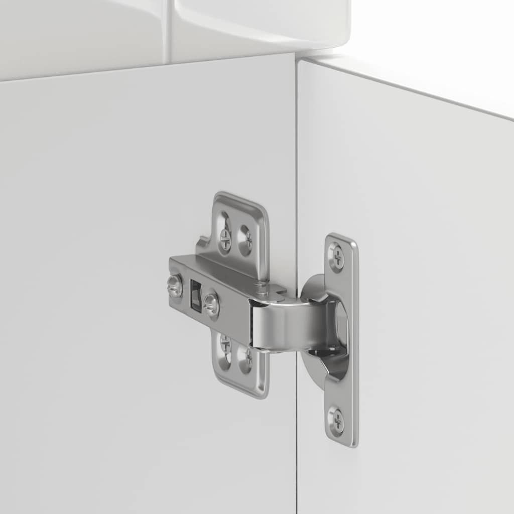 Kitchen Base Cabinet "Porto" High Gloss White Engineered Wood