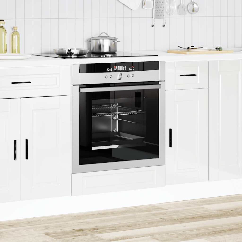 Oven Cabinet "Porto" High Gloss White Engineered Wood