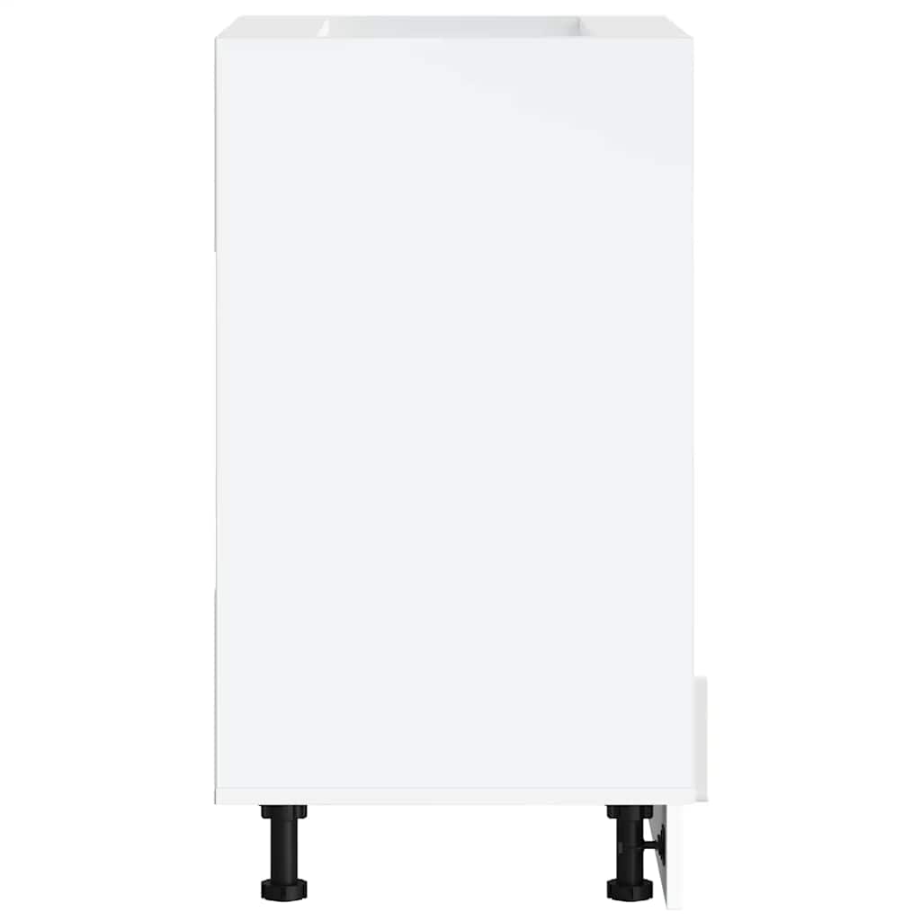 Oven Cabinet "Porto" High Gloss White Engineered Wood