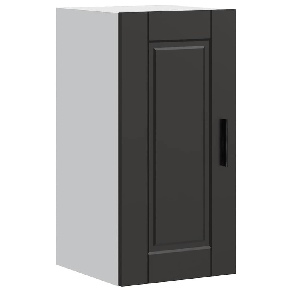 Kitchen Wall Cabinet "Porto" Black Engineered Wood