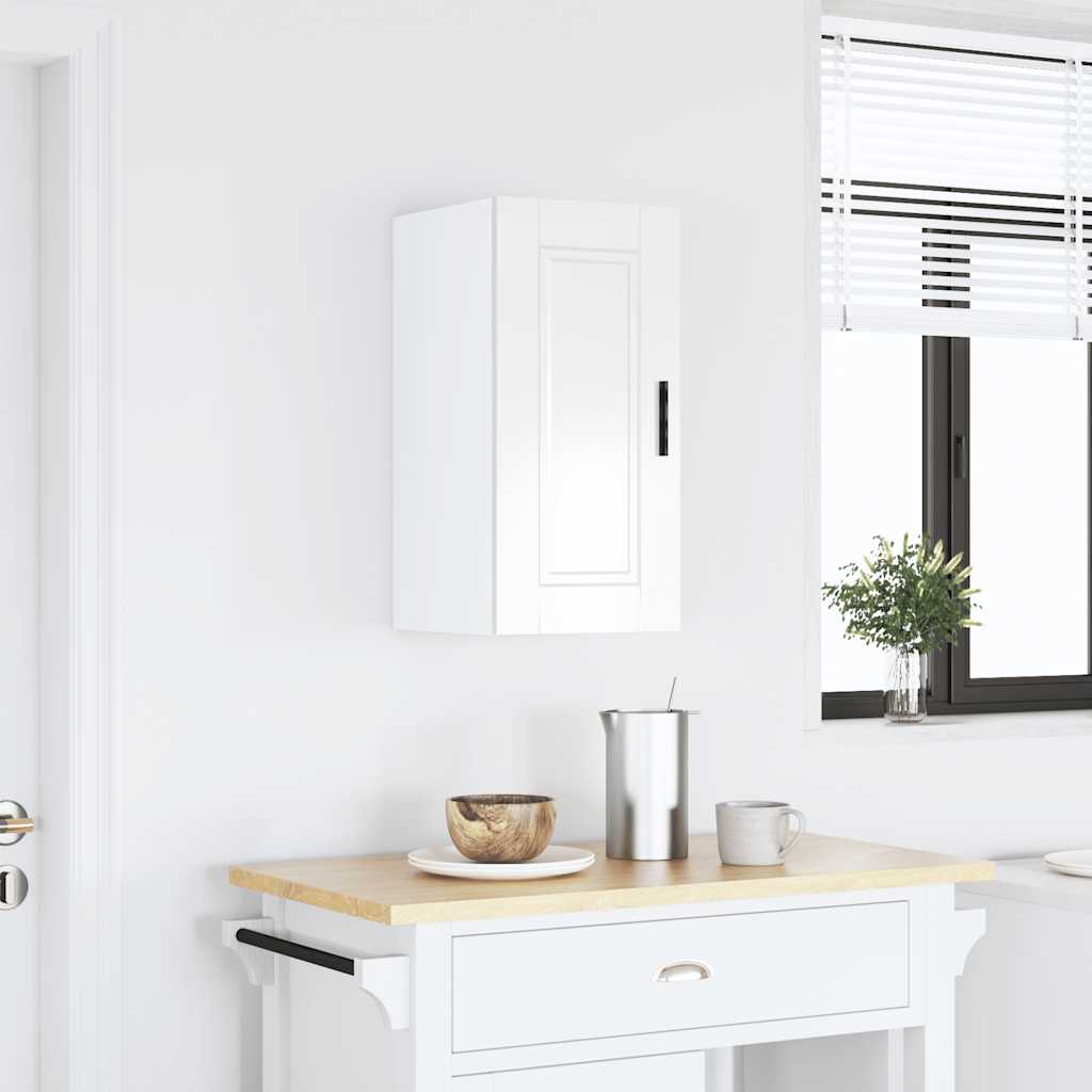 Kitchen Wall Cabinet "Porto" High Gloss White Engineered Wood