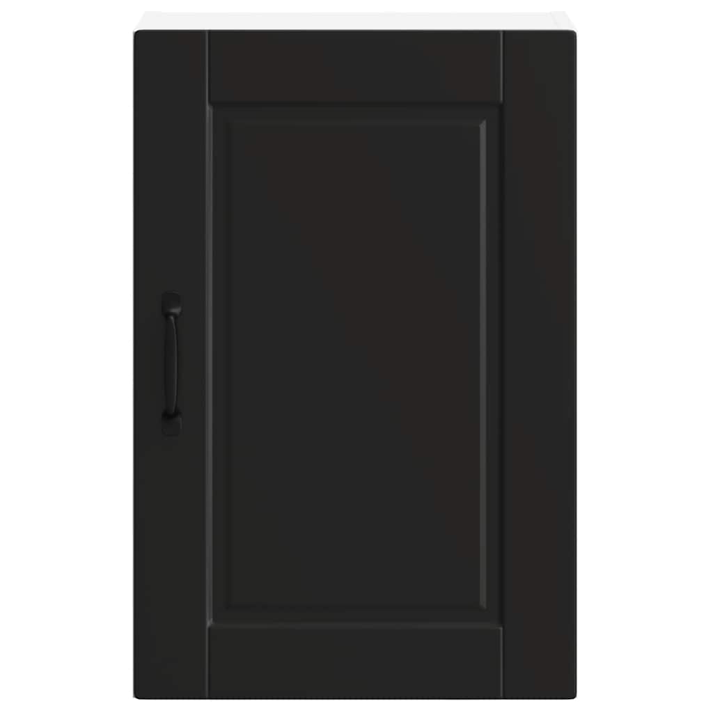 Kitchen Wall Cabinet "Porto" Black Engineered Wood