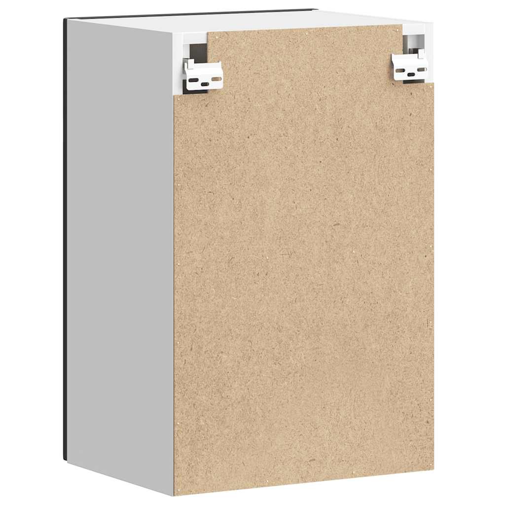 Kitchen Wall Cabinet "Porto" Black Engineered Wood