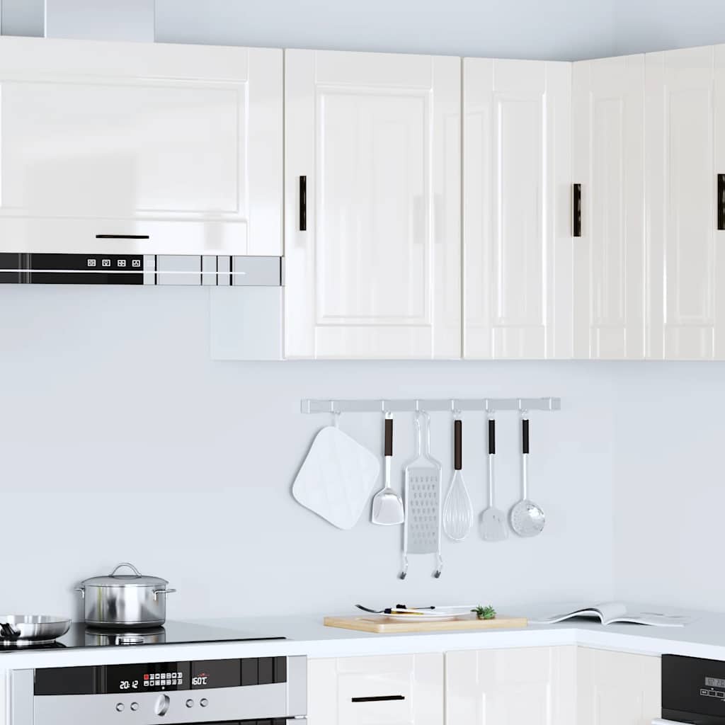 Kitchen Wall Cabinet "Porto" High Gloss White Engineered Wood