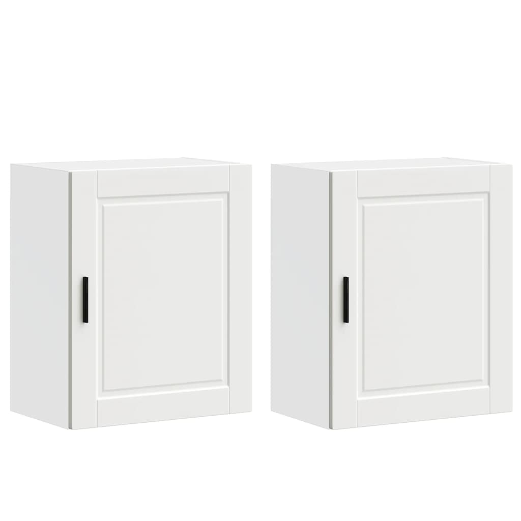 Kitchen Wall Cabinets 2 pcs Porto White Engineered Wood