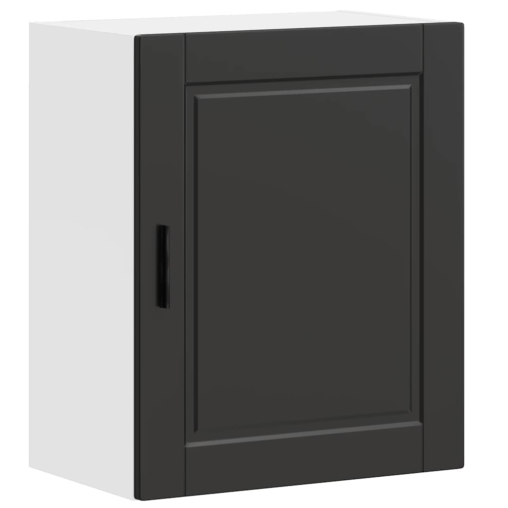 Kitchen Wall Cabinet "Porto" Black Engineered Wood