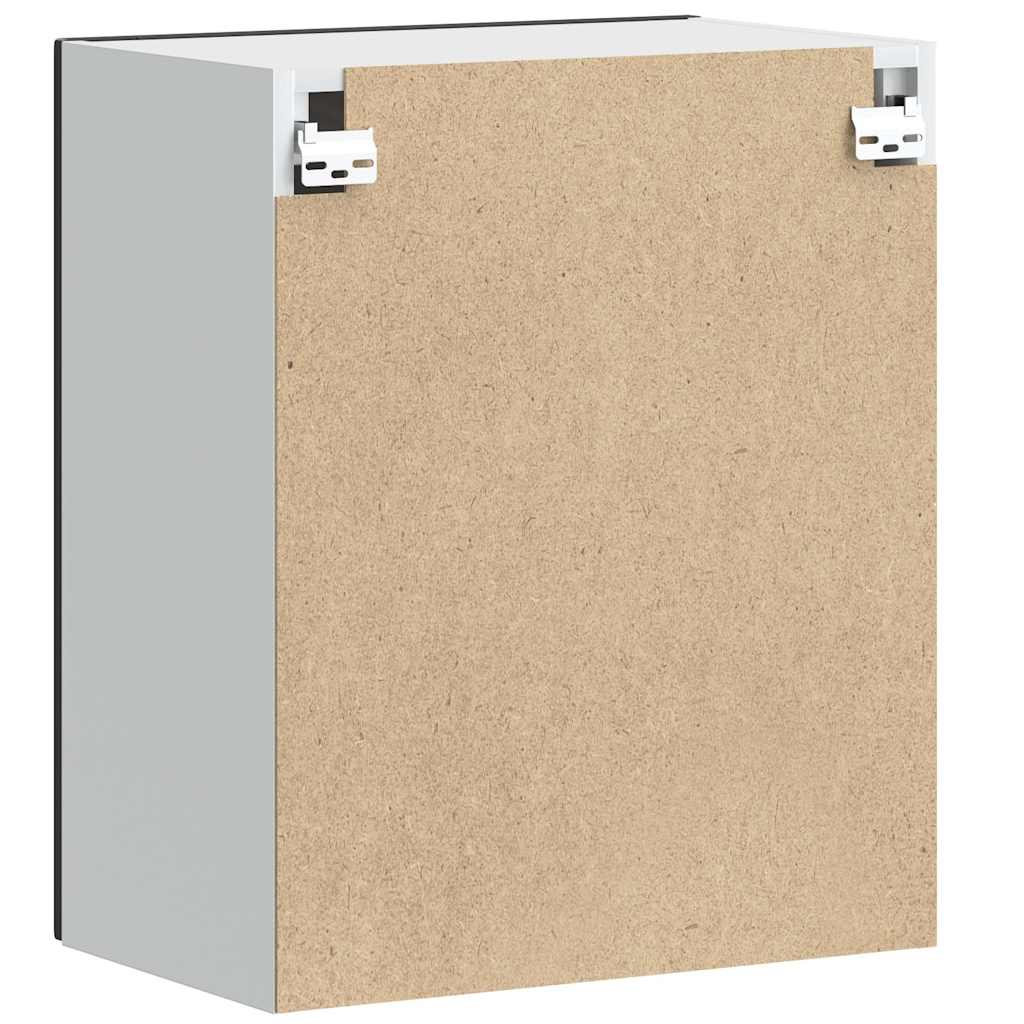 Kitchen Wall Cabinet "Porto" Black Engineered Wood