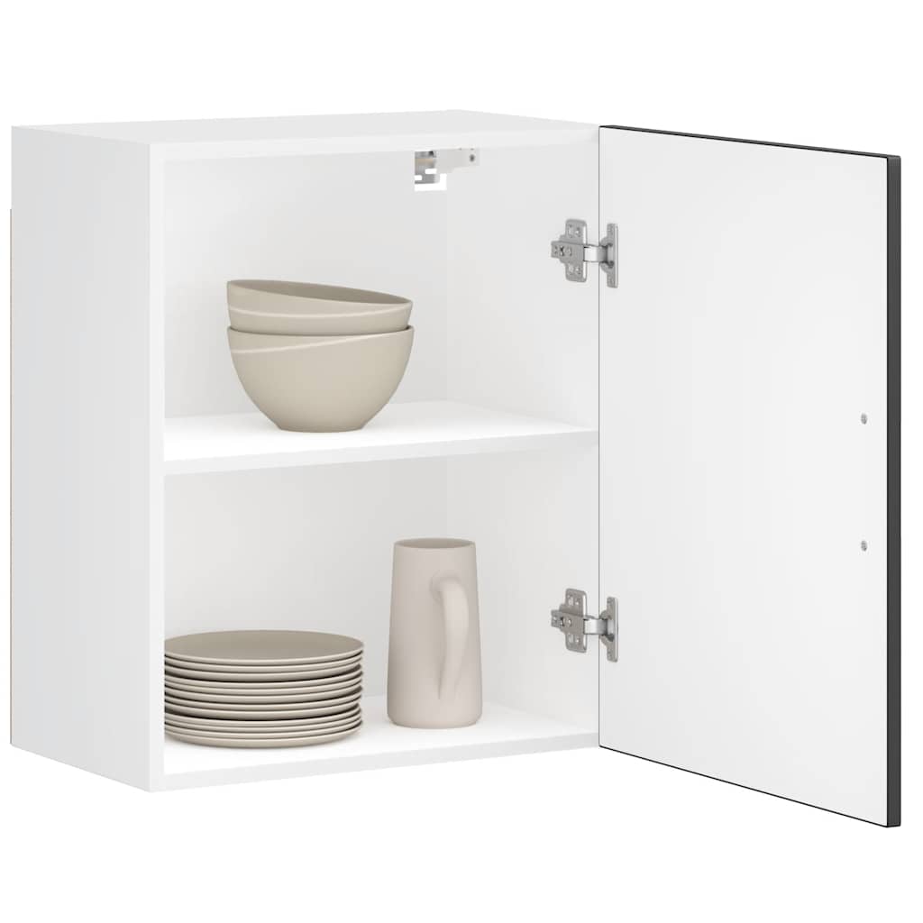 Kitchen Wall Cabinet "Porto" Black Engineered Wood