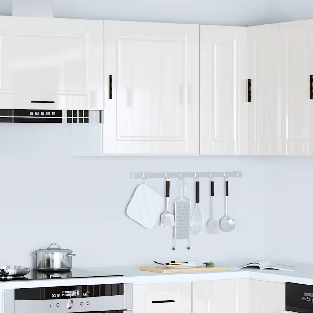 Kitchen Wall Cabinet "Porto" High Gloss White Engineered Wood