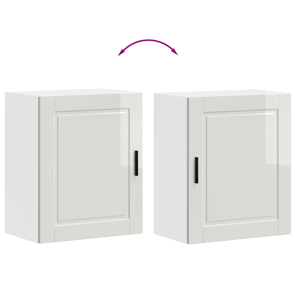 Kitchen Wall Cabinet "Porto" High Gloss White Engineered Wood