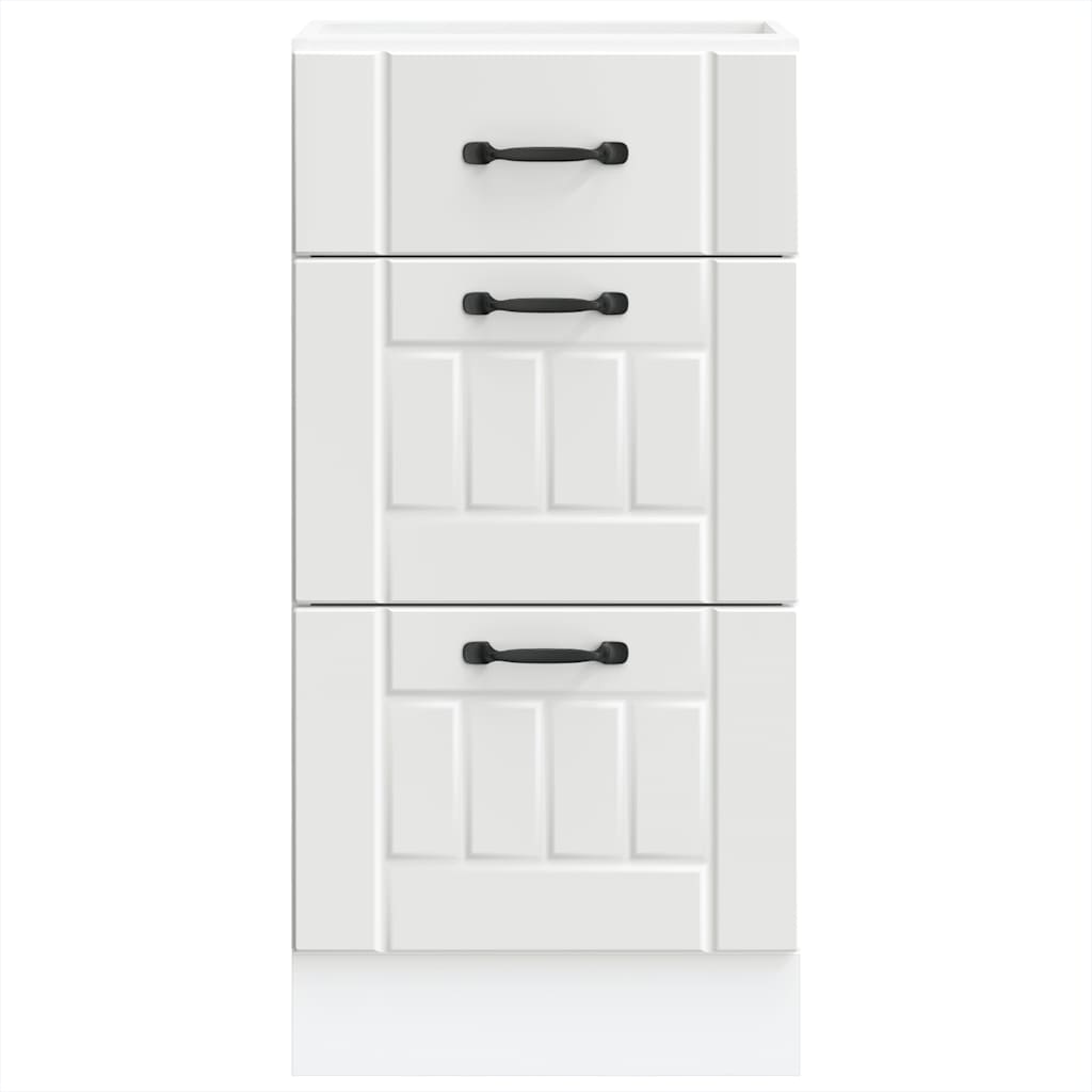 Kitchen Base Cabinet Lucca White Engineered Wood