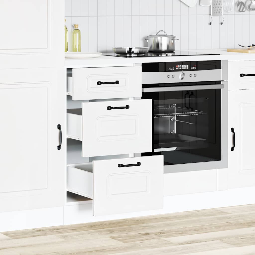 Kitchen Base Cabinet Kalmar White Engineered Wood