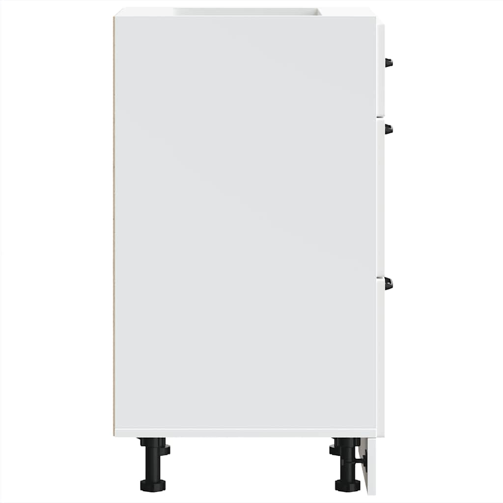 Kitchen Base Cabinet Kalmar White Engineered Wood