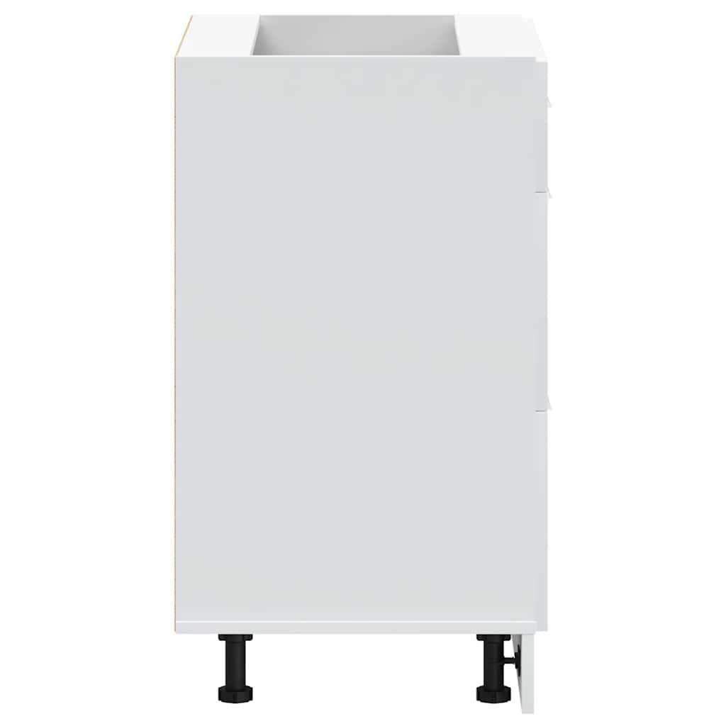 Kitchen Base Cabinet "Lyon" White Engineered Wood