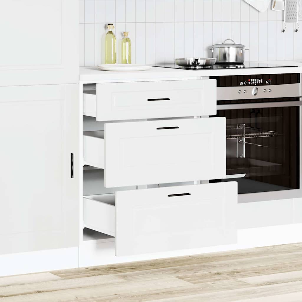 Kitchen Base Cabinet Porto White Engineered Wood