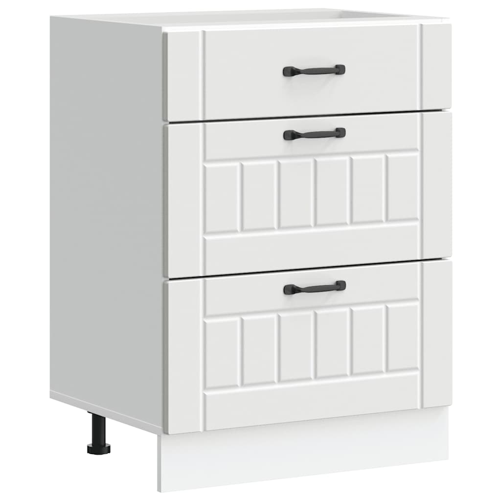 Kitchen Base Cabinet Lucca White Engineered Wood