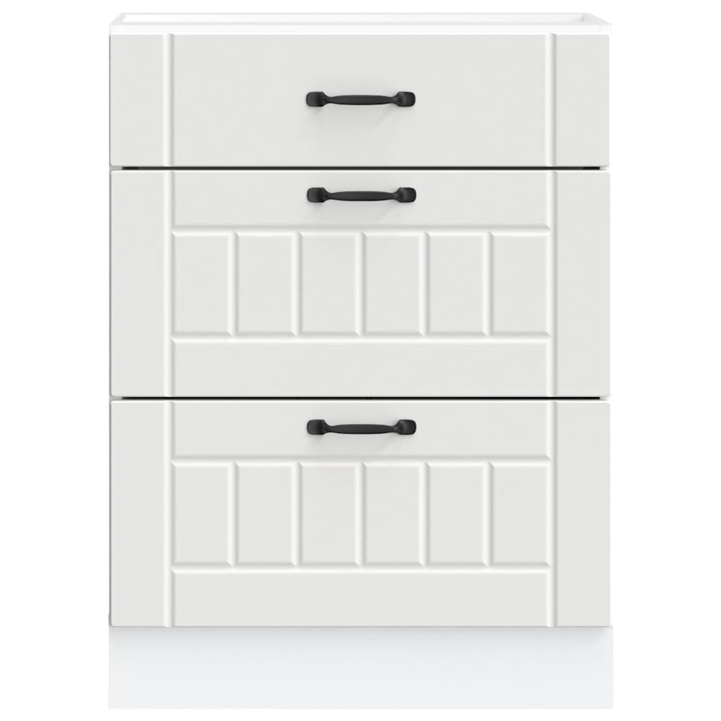 Kitchen Base Cabinet Lucca White Engineered Wood