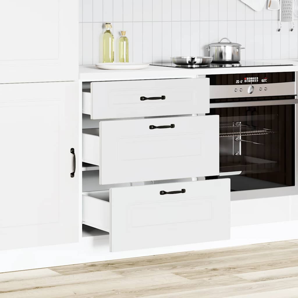 Kitchen Base Cabinet Kalmar White Engineered Wood