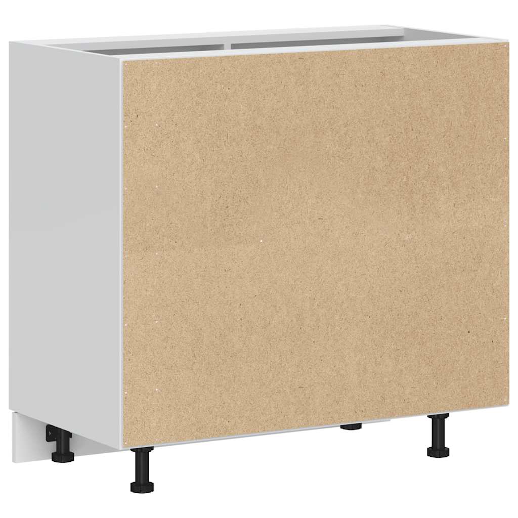 Kitchen Base Cabinet "Lyon" White Engineered Wood