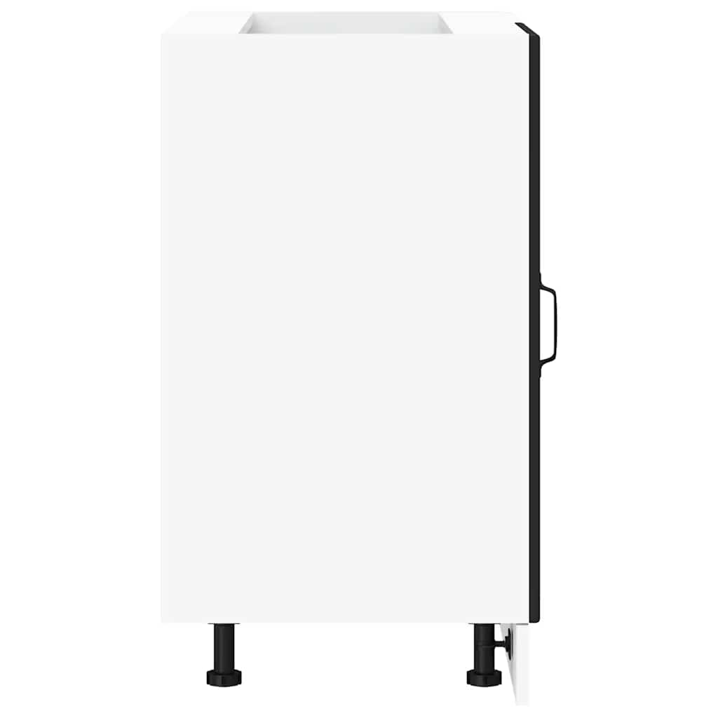 Kitchen Base Cabinet "Kalmar" Black Engineered Wood