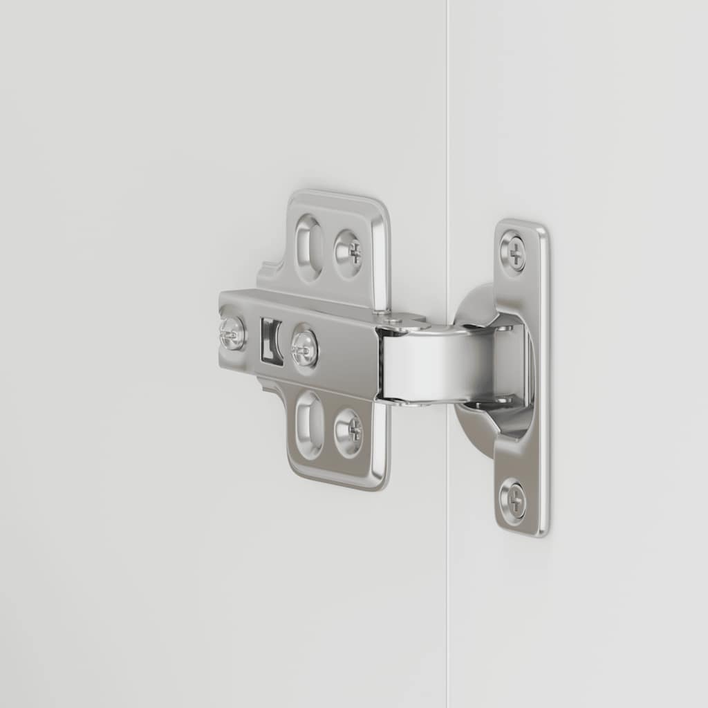 Kitchen Base Cabinet "Kalmar" High Gloss White Engineered Wood