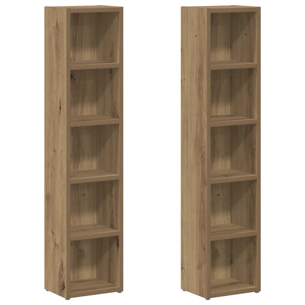 CD Cabinets 2 pcs Artisan Oak 21x16x93,5 cm Engineered Wood