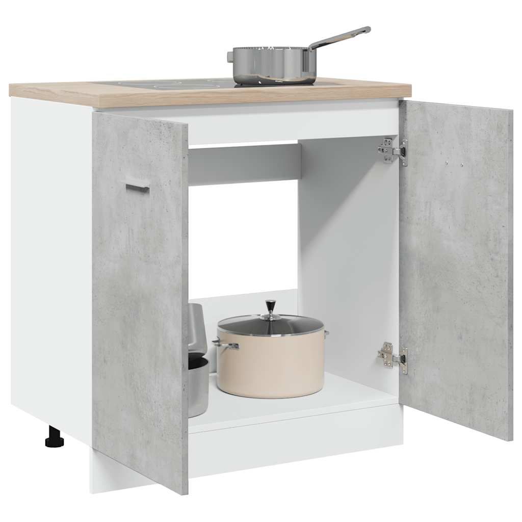 Sink Bottom Cabinet Lyon Concrete Grey 80x46x81.5 cm Engineered Wood