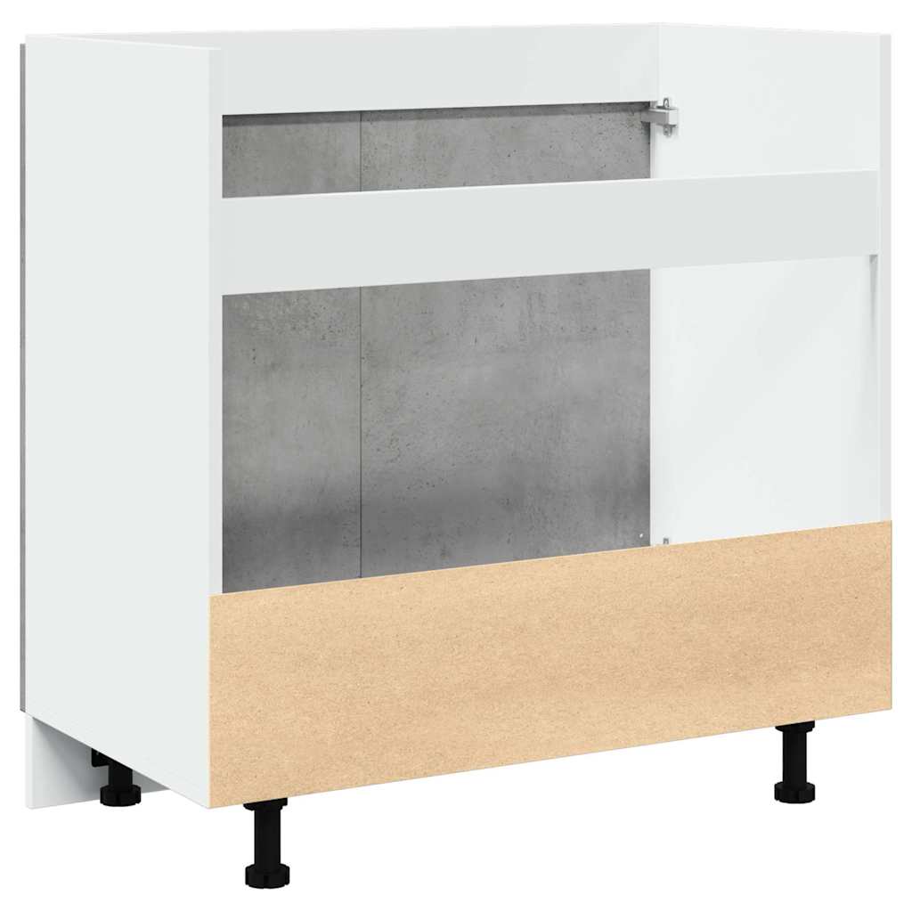 Sink Bottom Cabinet Lyon Concrete Grey 80x46x81.5 cm Engineered Wood
