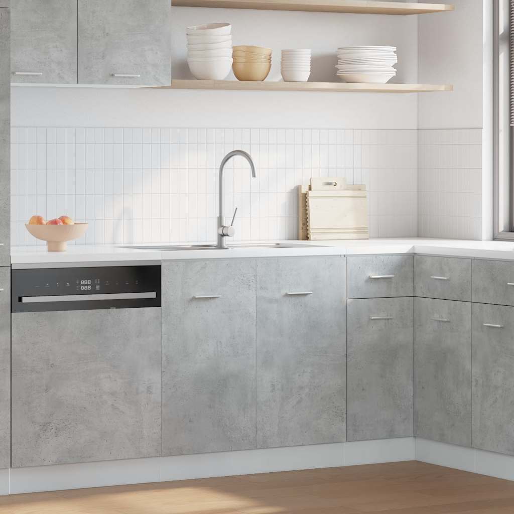 Sink Bottom Cabinet Lyon Concrete Grey 80x46x81.5 cm Engineered Wood