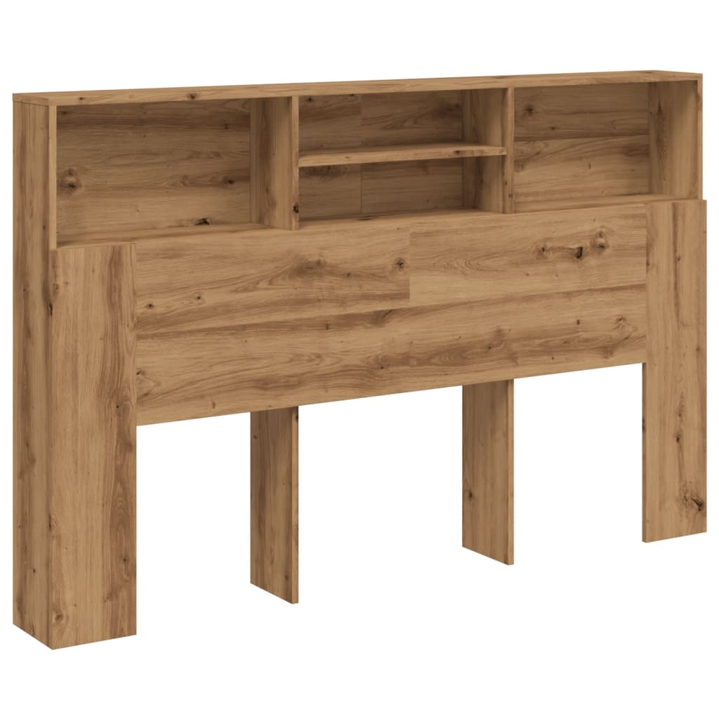 Headboard Cabinet Artisan Oak 180x19x103.5 cm Engineered Wood