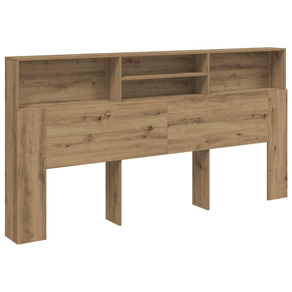 Headboard Cabinet Artisian Oak 200x19x103,5 cm Engineered Wood