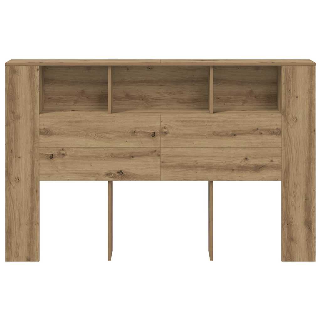 Headboard Cabinet Artisan Oak 160x18.5x103.5 cm Engineered Wood