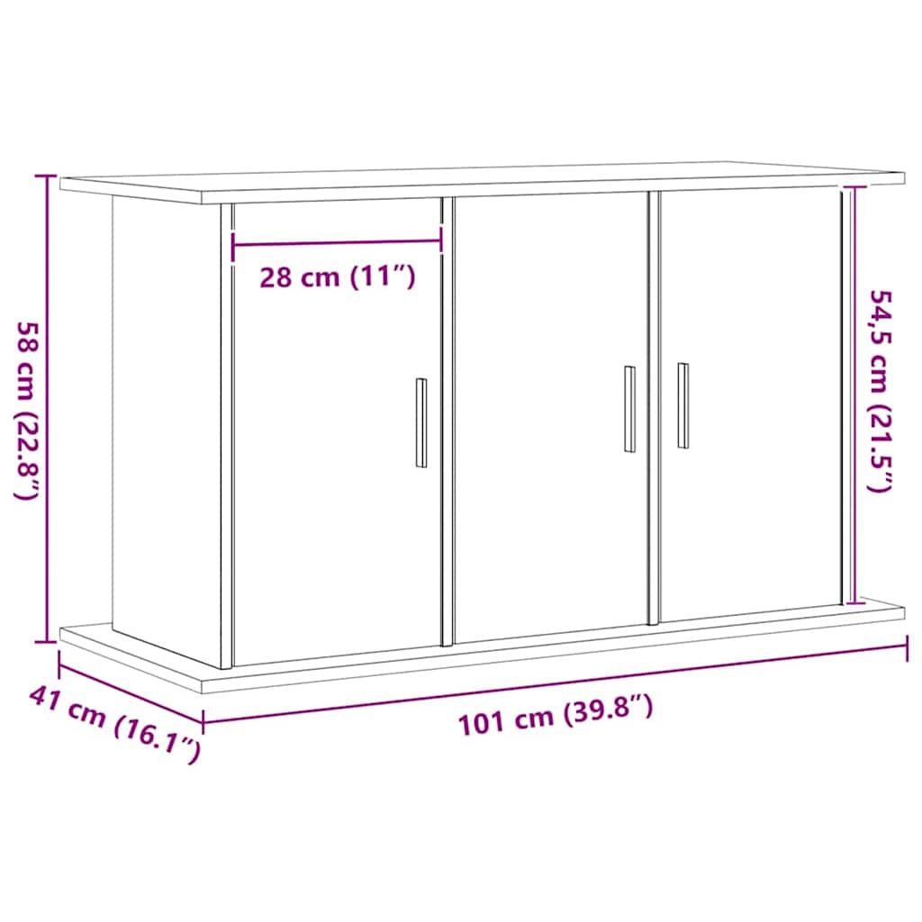 Aquarium Stand Artisan Oak 101x41x58 cm Engineered Wood