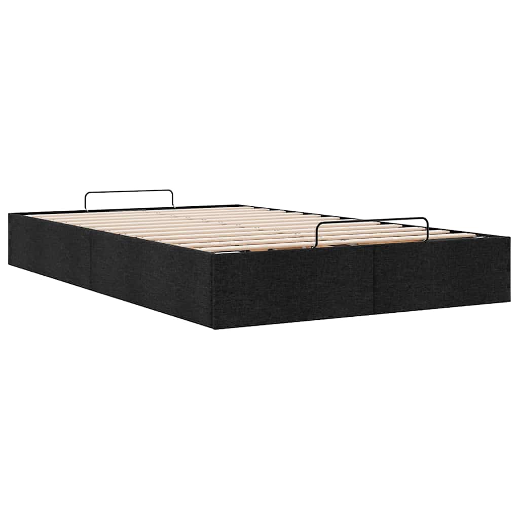 Ottoman Storage Bed Frame without Mattress Black King Single Fabric