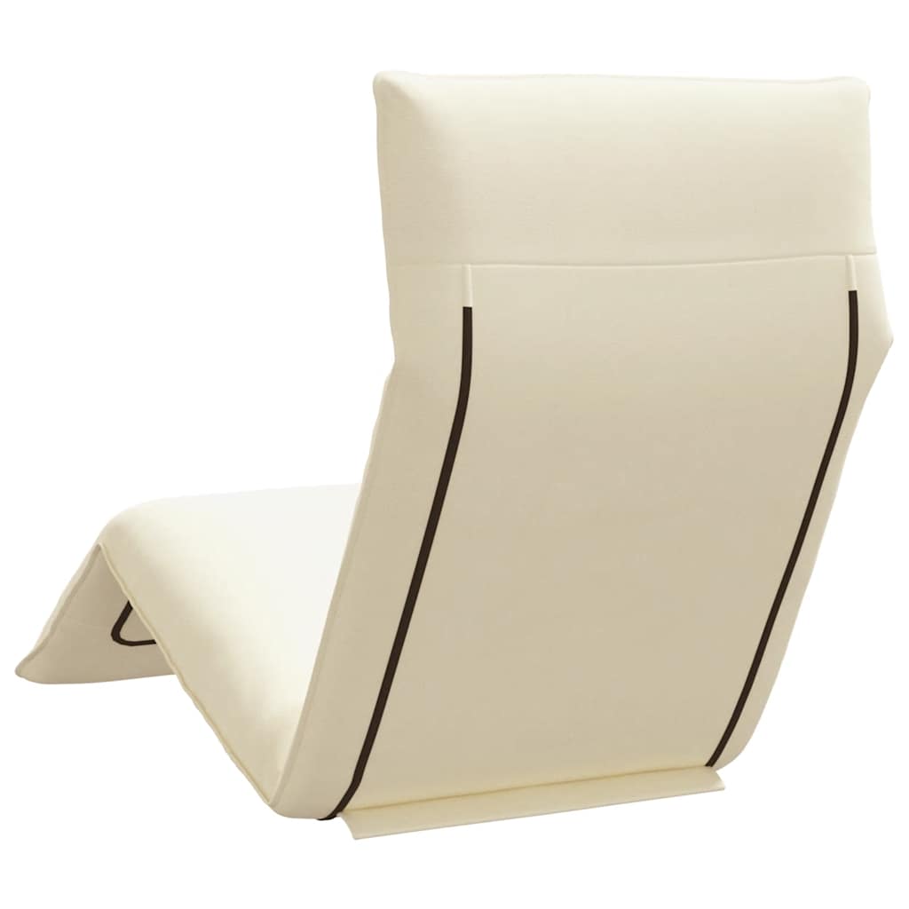Folding Sun lounger Cream 175x54x8.5 cm Oxford Fabric