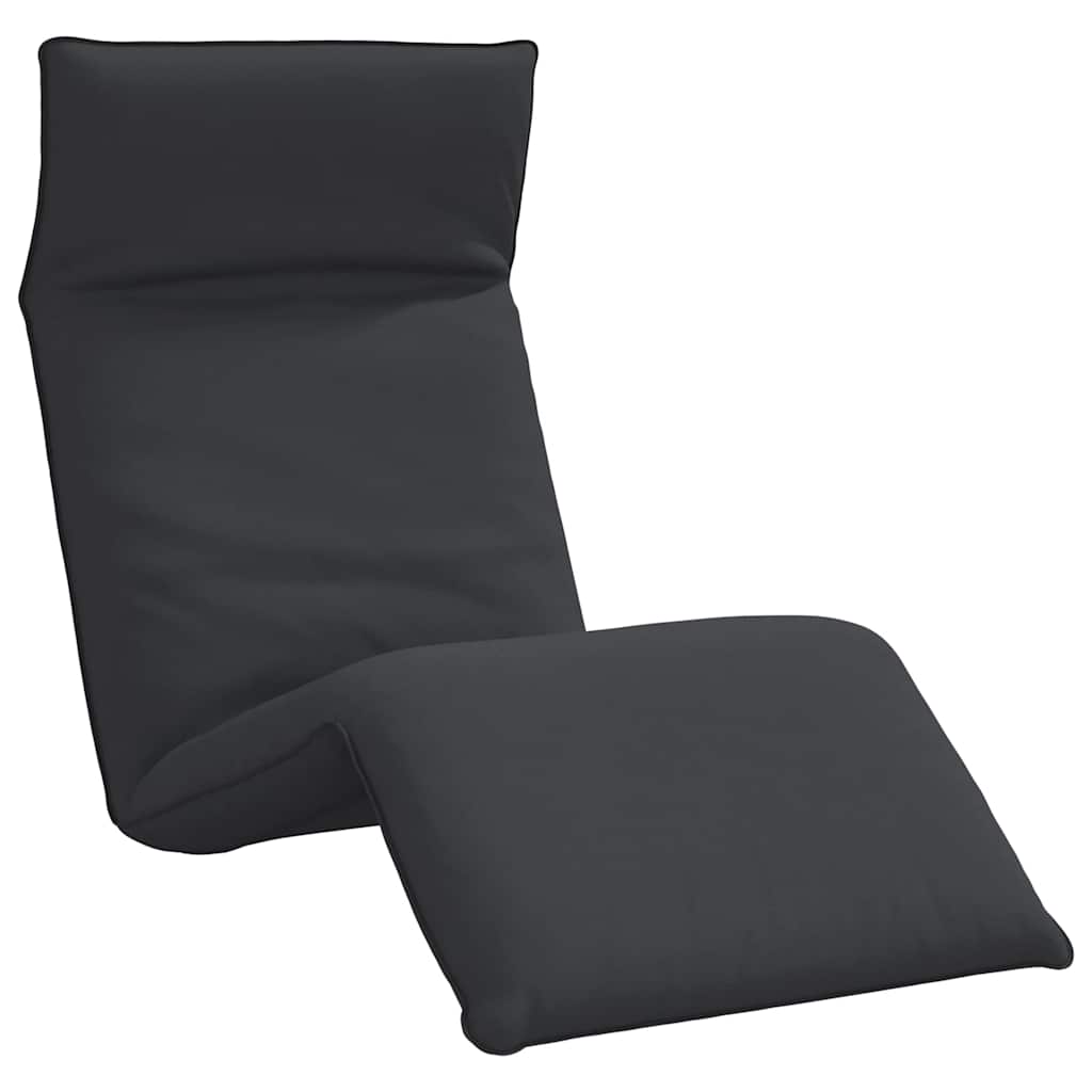 Folding Sun lounger Black 175x54x8.5 cm Oxford Fabric