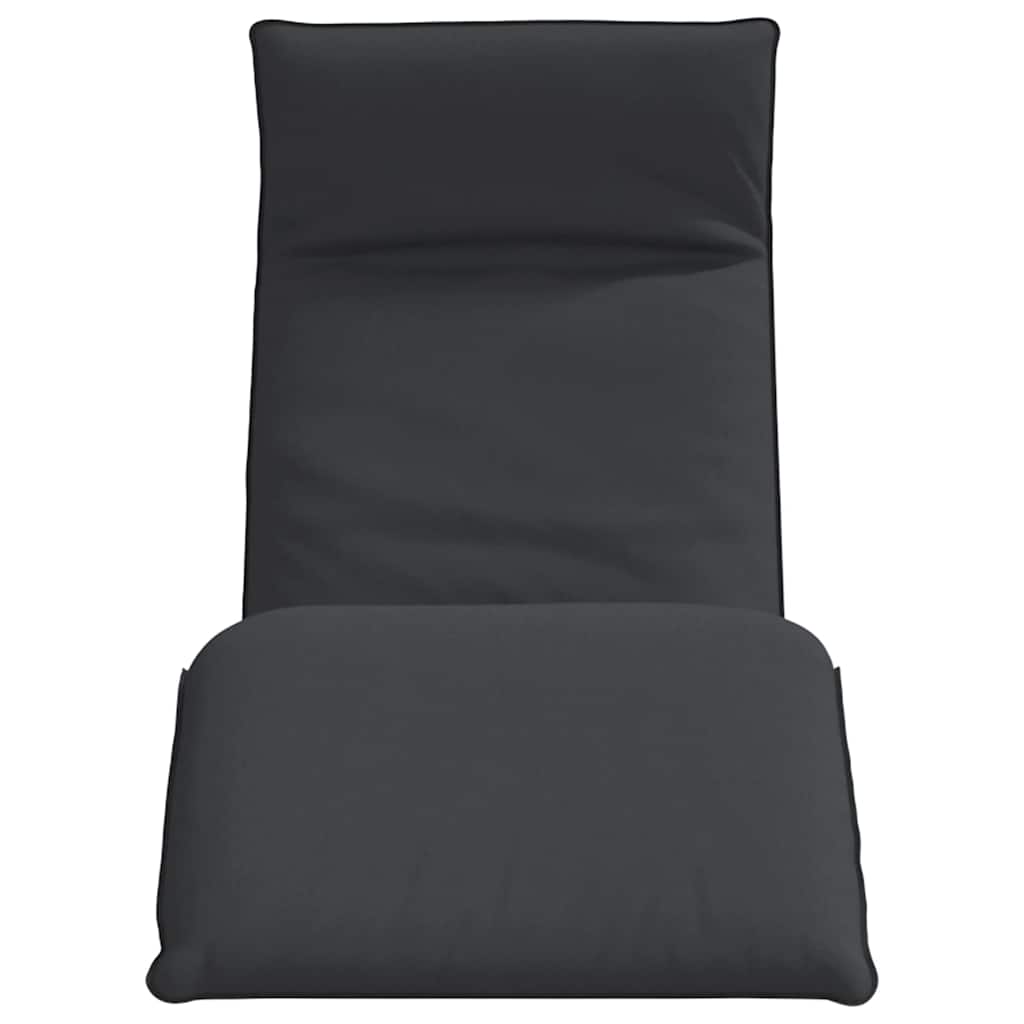 Folding Sun lounger Black 175x54x8.5 cm Oxford Fabric