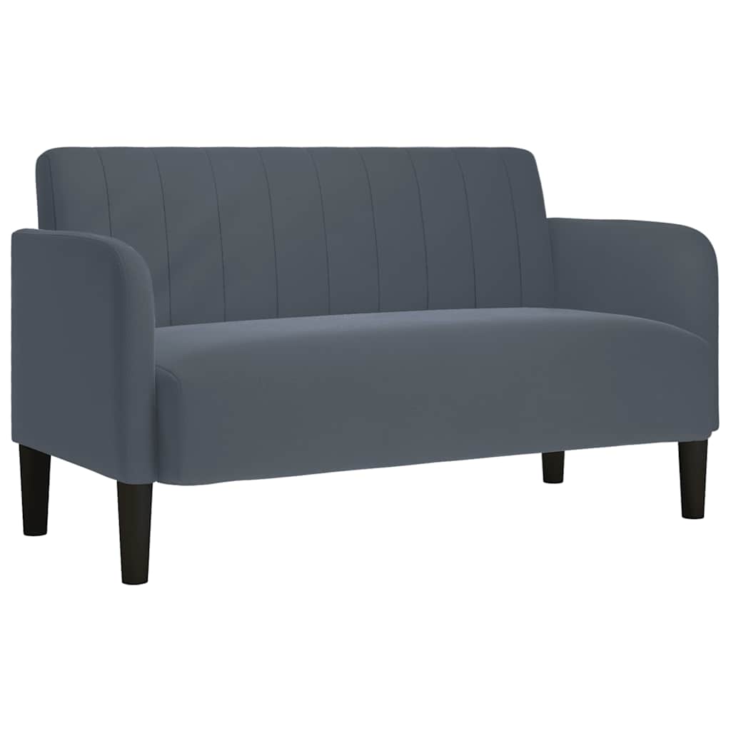 Loveseat Sofa Dark Grey 109 cm Velvet
