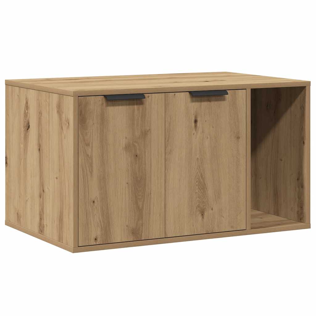Cat Litter Box Enclosure Artisian Oak 80x50x45 cm Engineered Wood