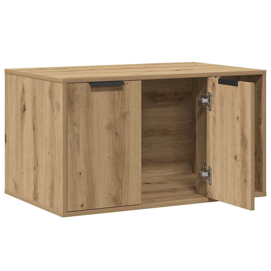 Cat Litter Box Enclosure Artisian Oak 80x50x45 cm Engineered Wood