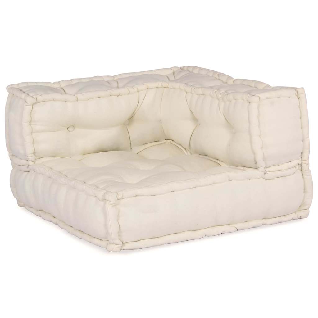 Modular Sofa 2 pcs Cream 70 x 70 x 56 cm Fabric