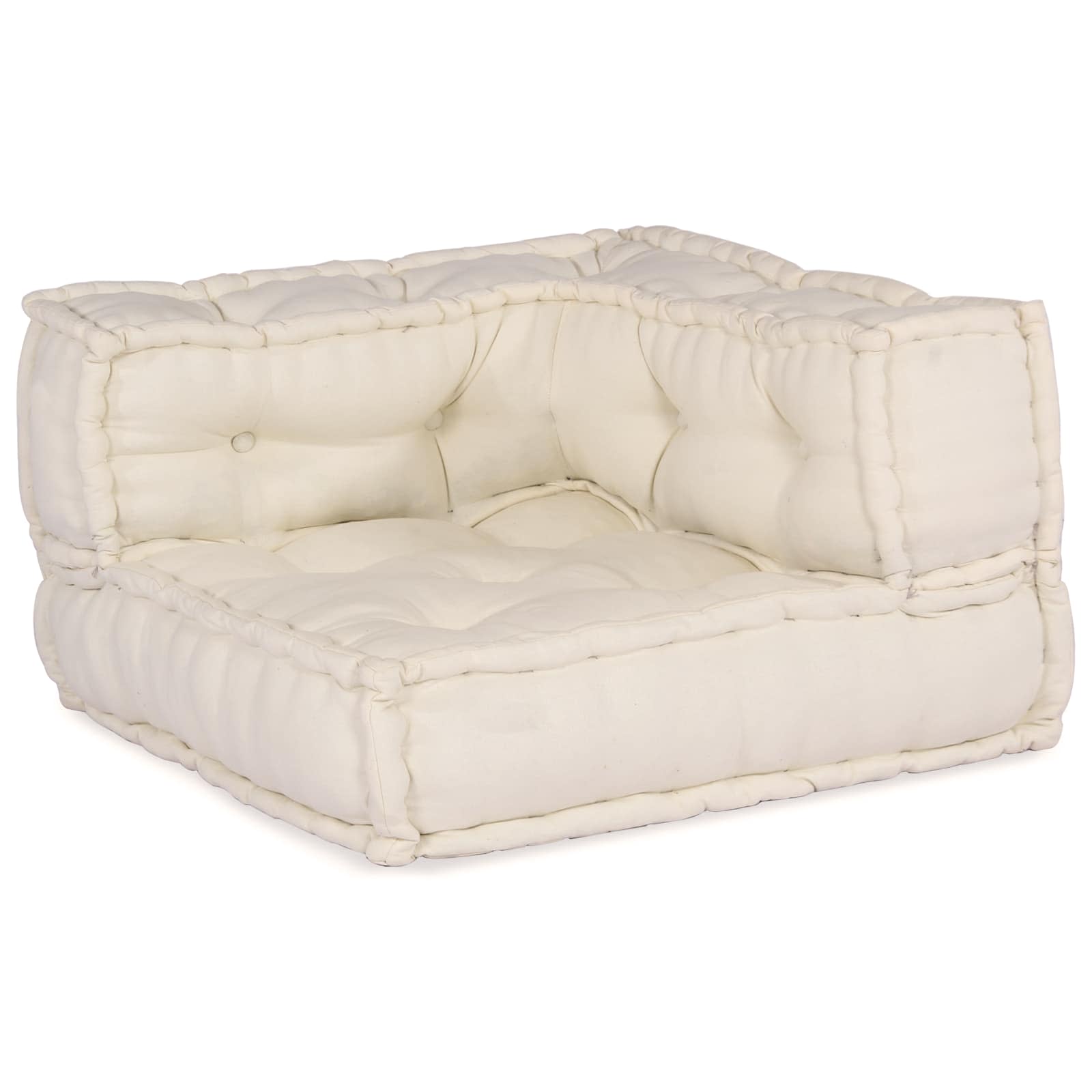 Modular Sofa 2 pcs Cream 70 x 70 x 56 cm Fabric