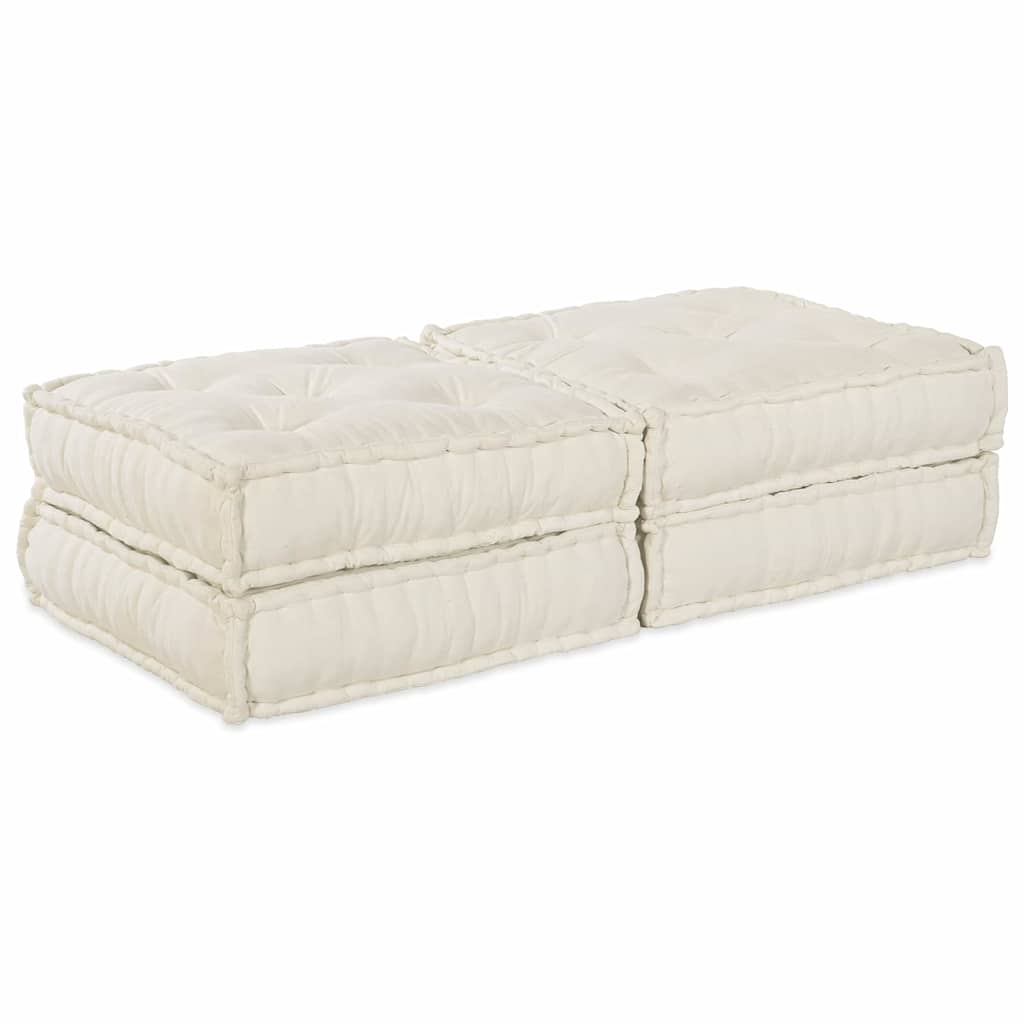 Modular Sofa 2 pcs Cream 70 x 70 x 36 cm Fabric