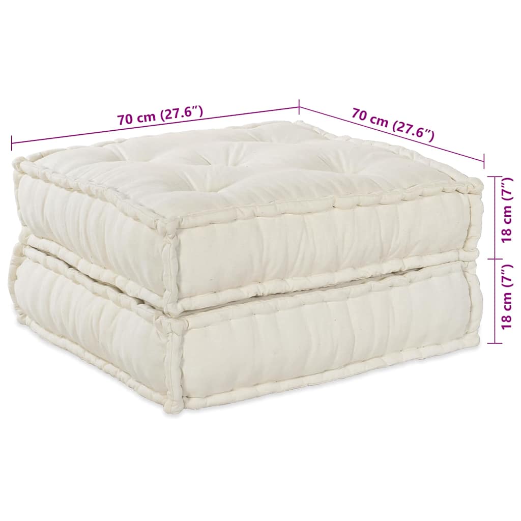 Modular Sofa 2 pcs Cream 70 x 70 x 36 cm Fabric