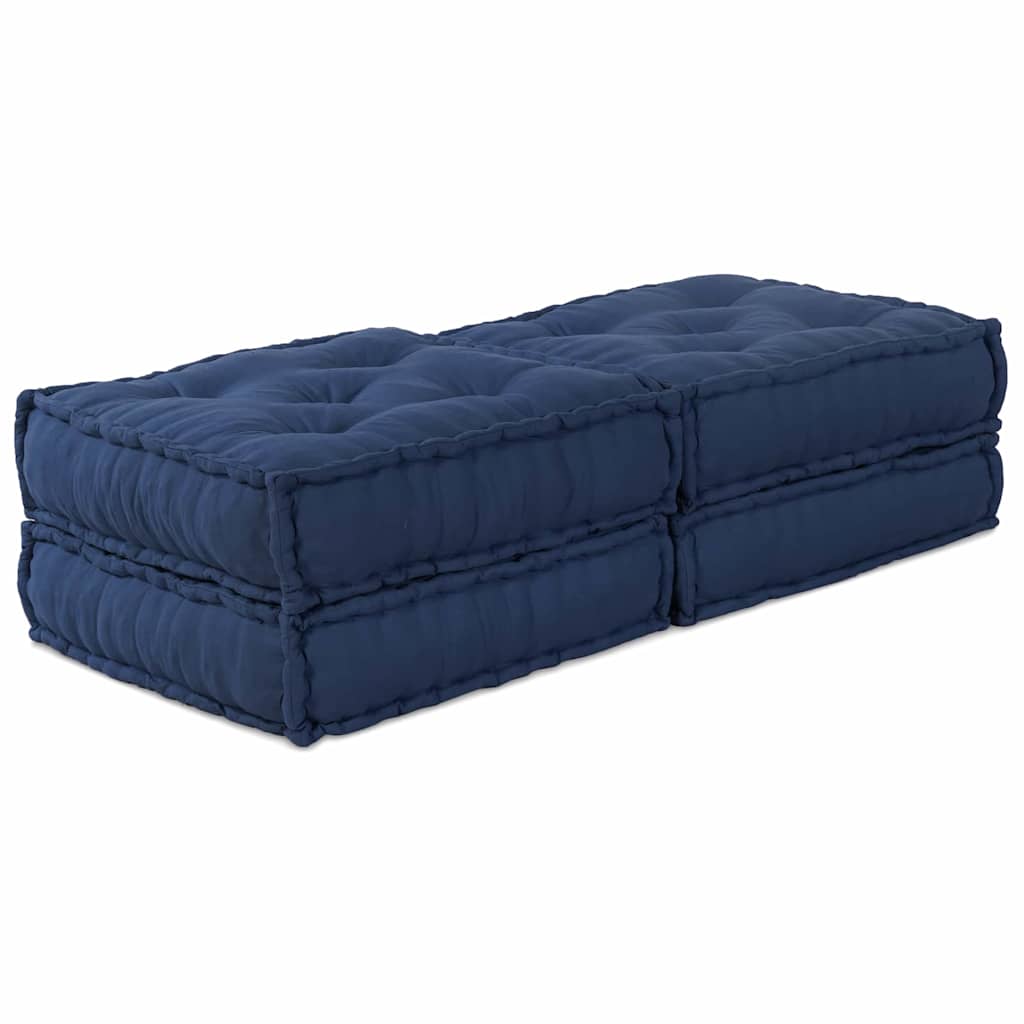Modular Sofa 2 pcs Indigo 70 x 70 x 36 cm Fabric